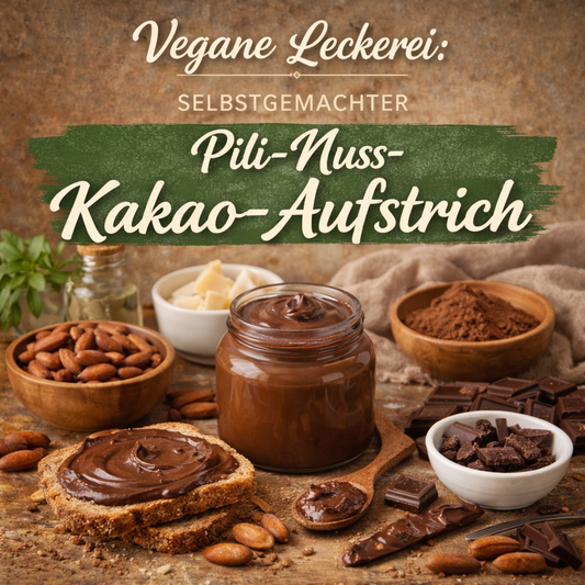 Vegane Leckerei: Selbstgemachter Pili-Nuss-Kakao-Aufstrich
